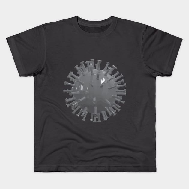 Corona Virus Kids T-Shirt by Russell Jayedi